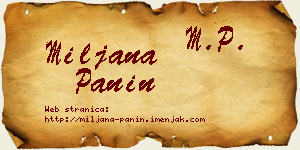 Miljana Panin vizit kartica